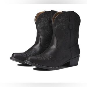 ROPER  Riley Scroll Embroidered Womens Snip Toe Western Boots Size 9.5 EU 40.5